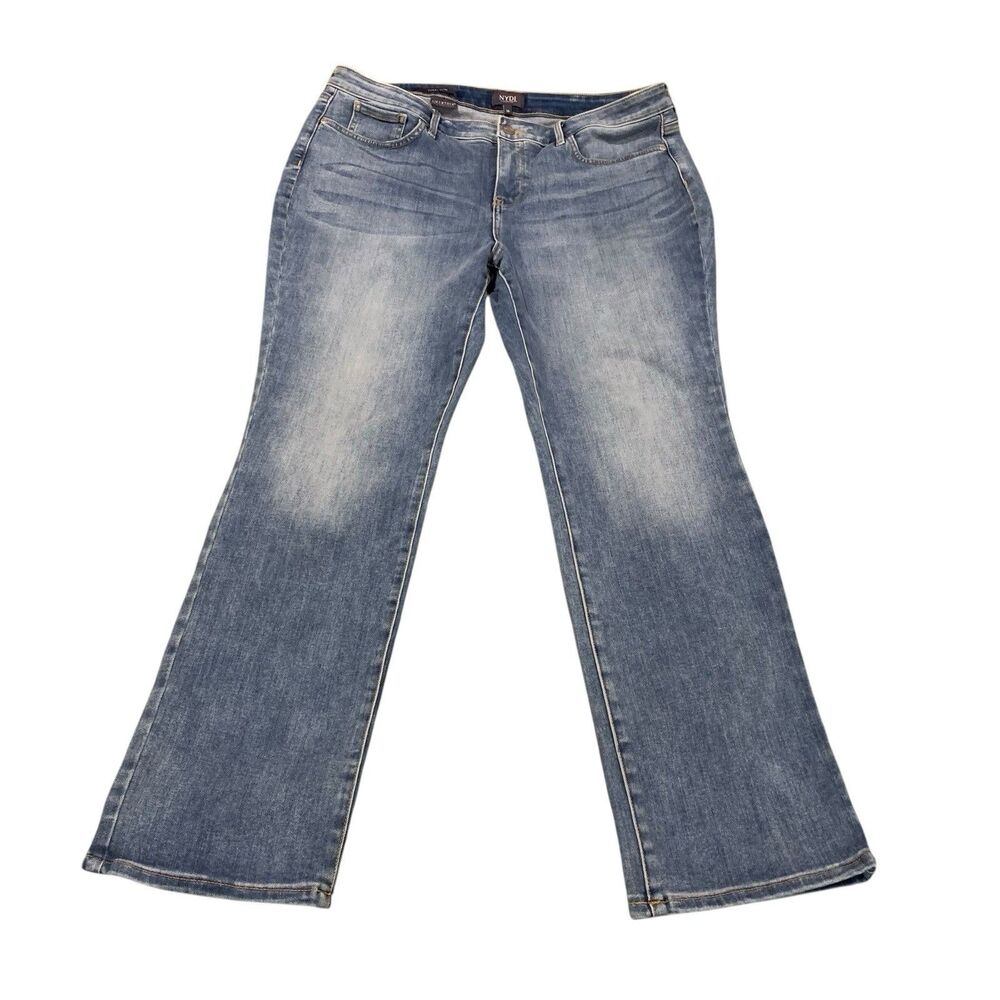 NYDJ Womens Sheri Slim Denim Lift Tuck Technology Blue Jeans 16 Casual Basic